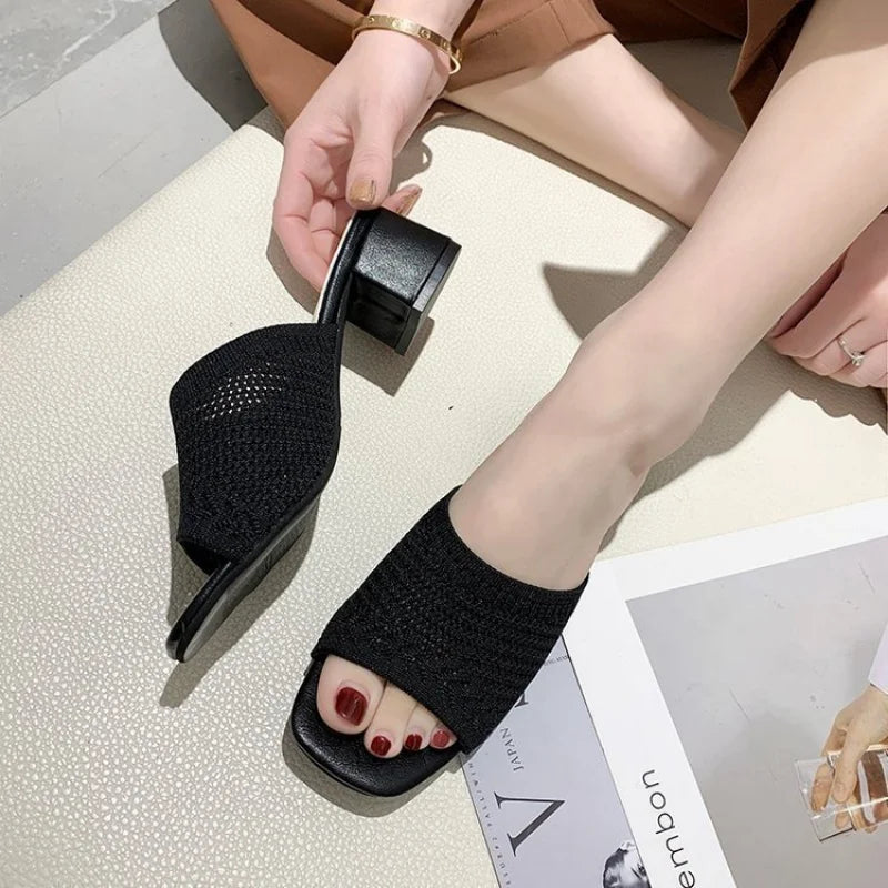 VEIGGARA | Sandales d'été classiques à talons moyens pour femmes