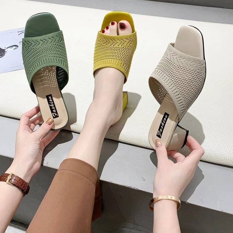 VEIGGARA | Sandales d'été classiques à talons moyens pour femmes