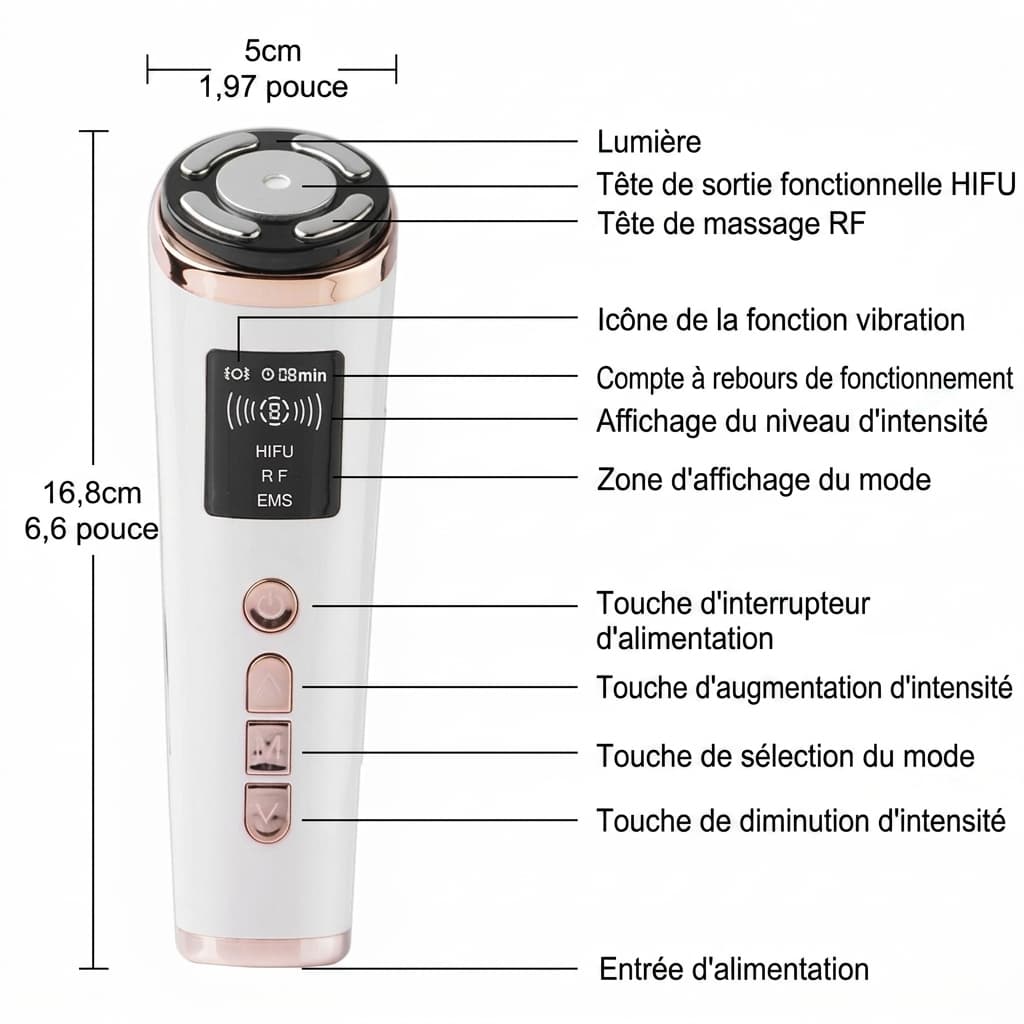 UltraSkin Lift™ Appareil à ultrasons HIFU portable - VEIGGARA
