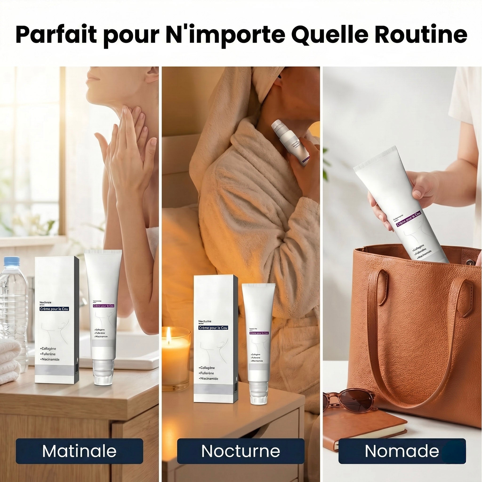 FirmSkin Neck™ - Crème pour le cou au collagène et à l'acide hyaluronique | Veiggara.